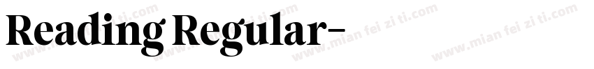 Reading Regular字体转换